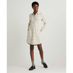 Quince Stretch Sweater Fleece Shirt Dress